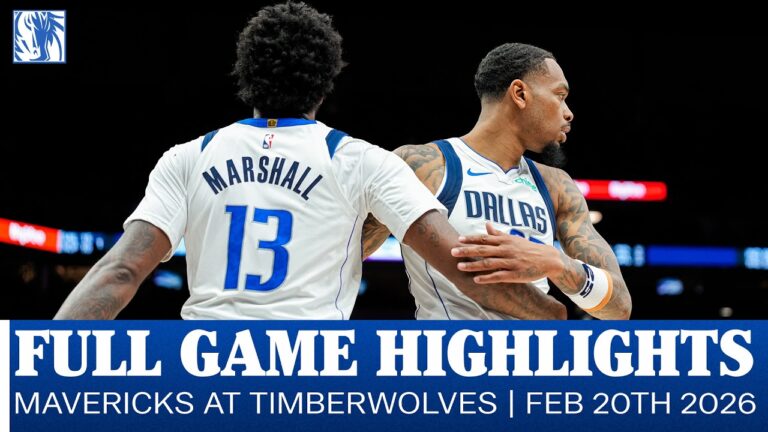 Mavericks Highlights at Minnesota Timberwolves February 20, 2026