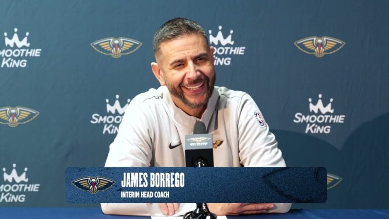 James Borrego on win, Jordan Poole, DeAndre Jordan Pelicans-76ers Postgame Interview 2 21 2026