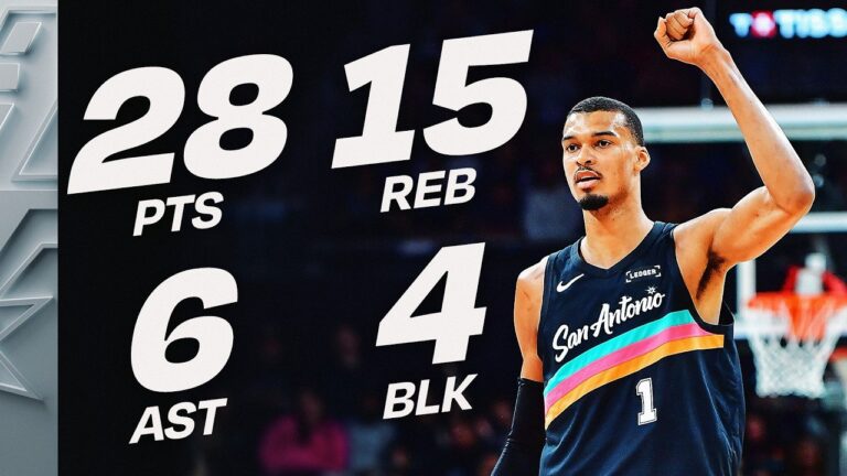 Wembanyama DOMINATES as Spurs Win 8th Straight (28 PTS & 15 REB) February 21, 2026