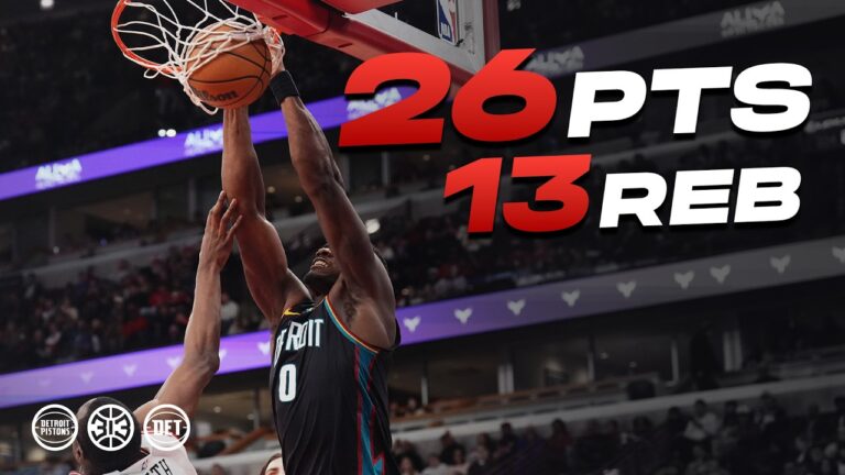 Jalen Duren Dominates in First Game Back vs. Bulls 26 PTS & 13 REB nba pistons jalenduren