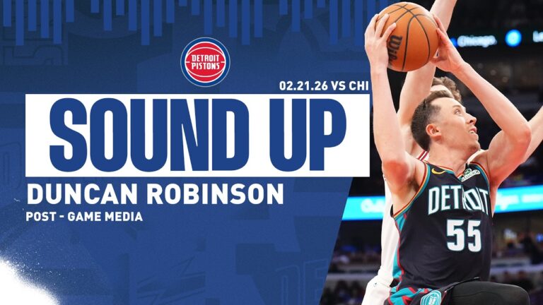 Post-Game Press Conference: Duncan Robinson Pistons vs. Bulls 02.21.26
