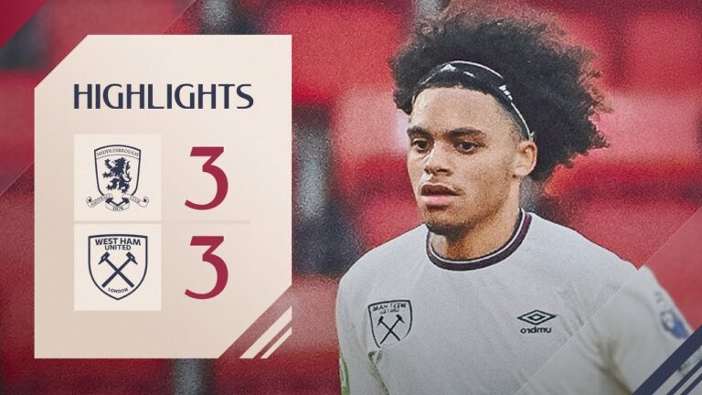 Middlesbrough U21 3-3 West Ham United U21 Premier League 2 Highlights