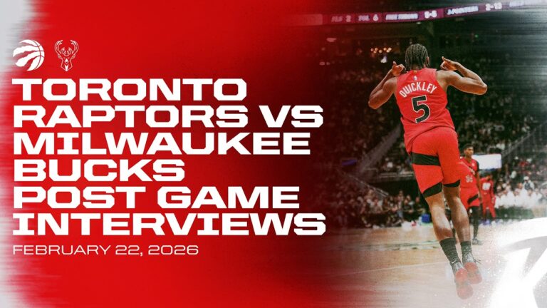 Toronto Raptors Full Media Availability Post Game at Bucks February 22, 2026