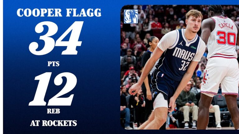 Cooper Flagg (34 PTS 12 REB) at Houston Rockets January 31, 2026