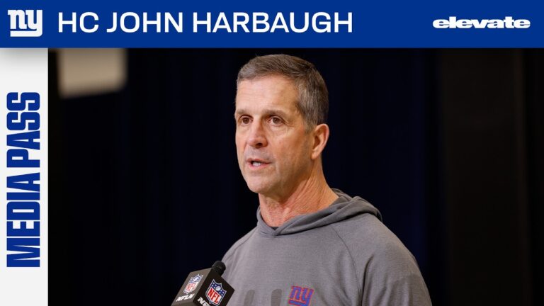 Coach John Harbaugh 2026 NFL Scouting Combine Press Conference New York Giants