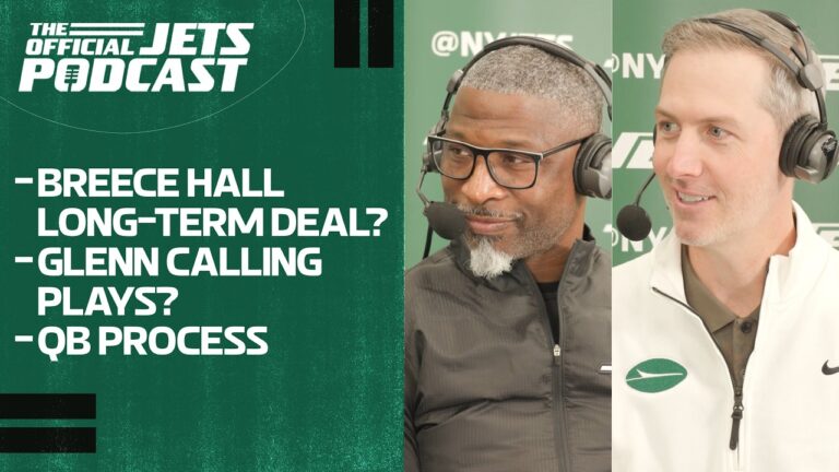 Will Jets Franchise Tag Breece Hall? Aaron Glenn and Darren Mougey Join Official Podcast