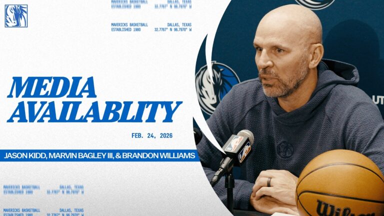 Jason Kidd, Marvin Bagley III, & Brandon Williams Post-Game Media Availability BKN 2 24 26