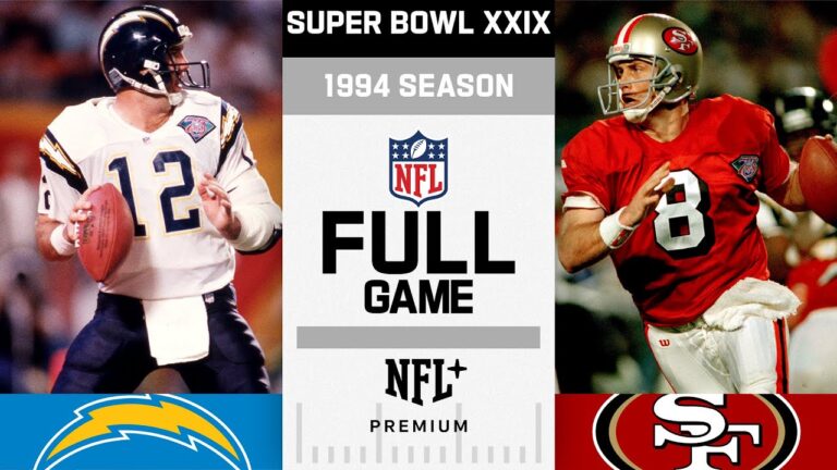 San Diego Chargers vs. San Francisco 49ers FULL GAME NFL 1994 Season Super Bowl XXIX