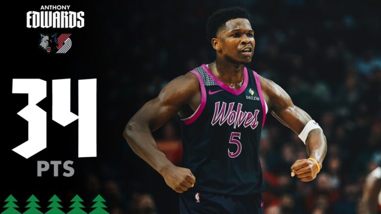 34 POINTS Anthony Edwards Dominates In Win Over Portland 02.24.26