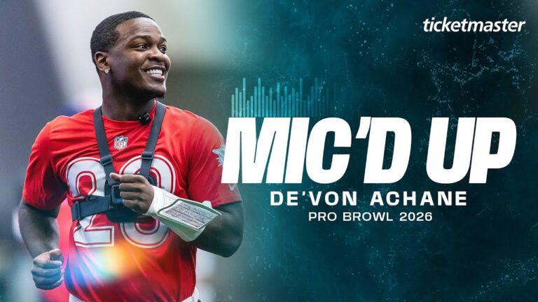 DeVon Achane micd up at Pro Bowl practice Miami Dolphins