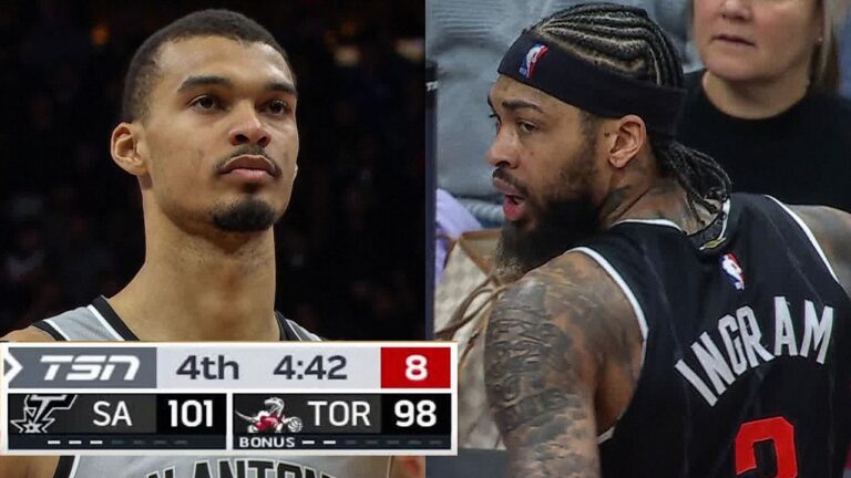 Final 4:43 CLOSE ENDING Spurs at Raptors February 25, 2026