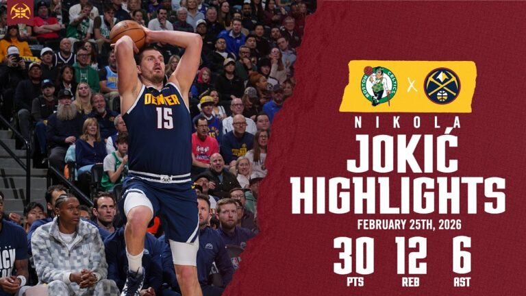 Nikola Jokić 30-Point Performance Game Highlights vs. BOS 2 25 26