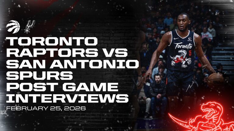 Toronto Raptors Full Media Availability Post Game vs Spurs February 25, 2026