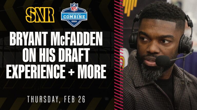 Bryant McFadden on the Combine, his Draft process, Cornerbacks SNR (Feb. 26) Pittsburgh Steelers