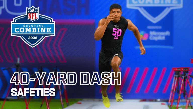 Safeties Run the 40-Yard Dash at 2026 NFL Combine