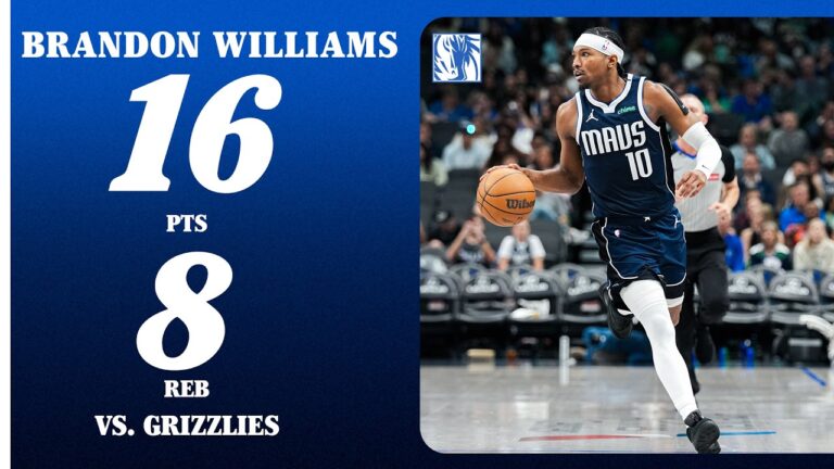 Brandon Williams (16 PTS 8 REB) vs. Memphis Grizzlies February 27, 2026