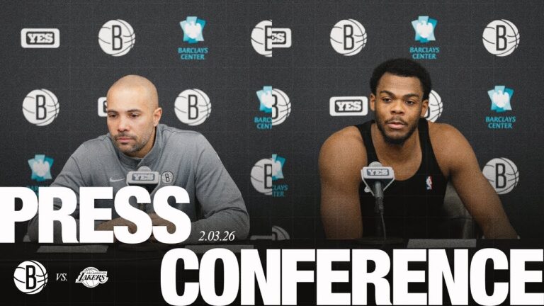 Jordi Fernández and Day’Ron Sharpe Postgame Press Conference vs. Los Angeles Lakers