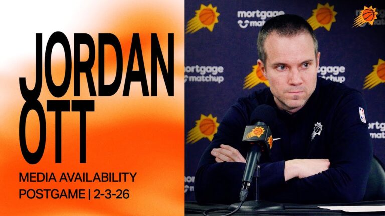 Head Coach Jordan Ott Postgame Media Availability Phoenix Suns