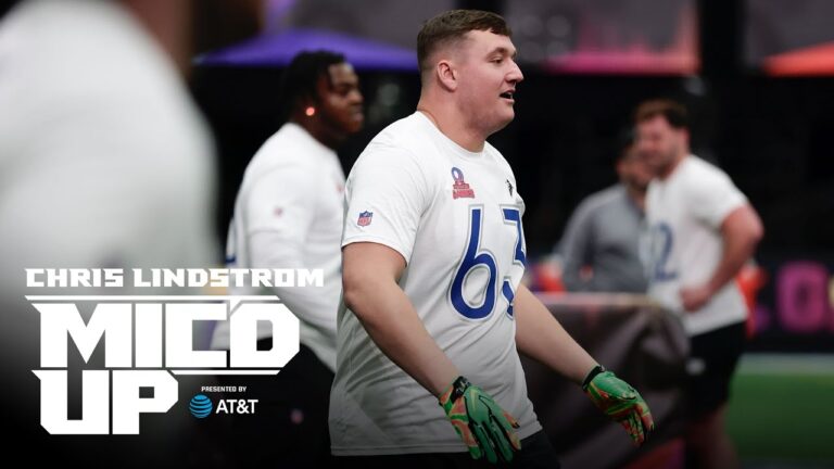 Chris Lindstrom is mic’d up at the 2026 Pro Bowl Games Atlanta Falcons