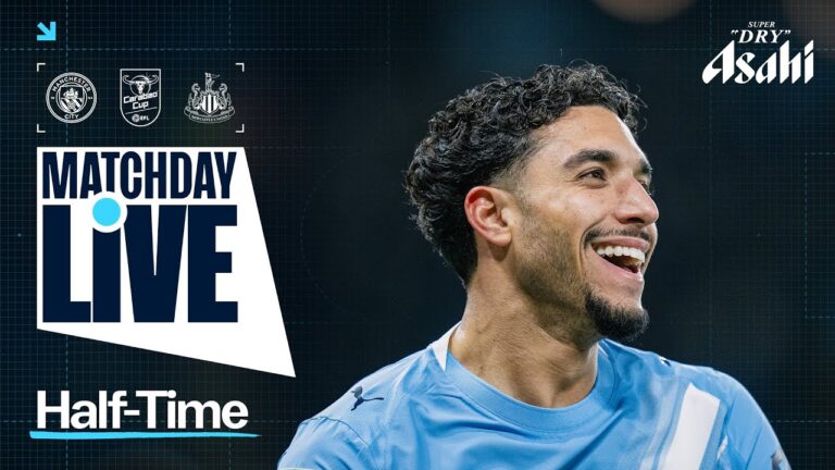 MATCHDAY LIVE! MARMOUSH & REIJNDERS PUT US AHEAD AT HALF TIME! Man City v Newcastle Carabao Cup