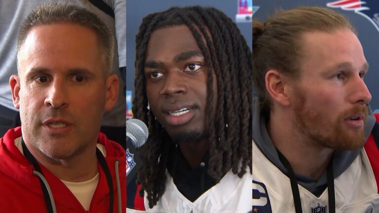 Josh McDaniels, Rhamondre Stevenson & Brenden Schooler Address the Media Patriots Press Conference
