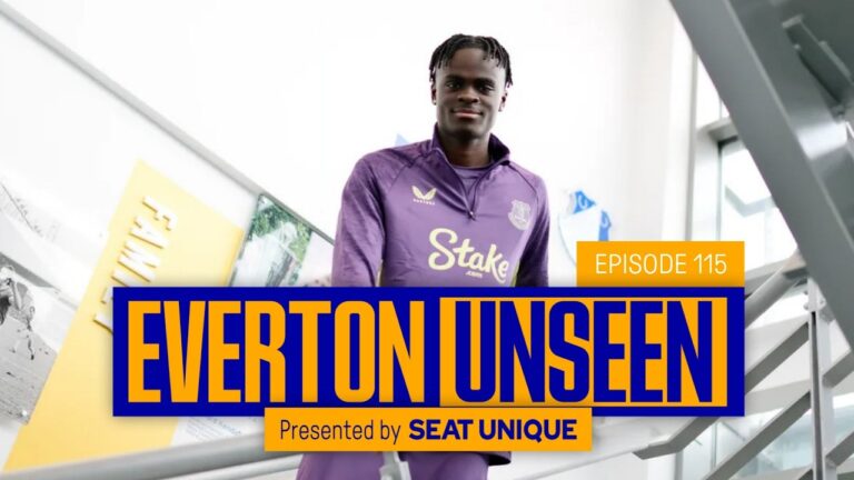 EXCLUSIVE BTS LOOK AT GEORGE’S FIRST DAYS IN BLUE EVERTON UNSEEN 115 – presented by Seat Unique