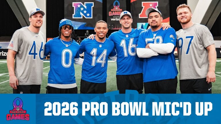 Aidan Hutchinson and Amon-Ra St. Brown Mic’d Up 2026 NFC Pro Bowl Practice