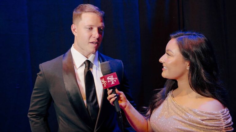McCaffrey Talks Comeback Year, Serving the Military Community 49ers