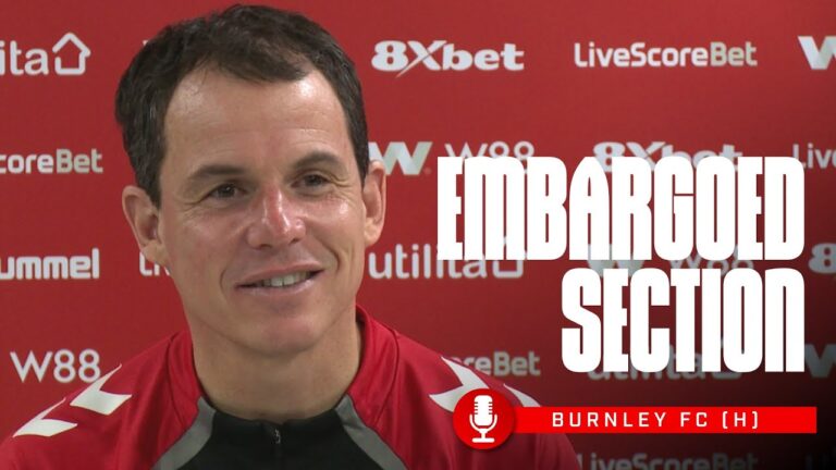 Burnley Press Conference The Embargoed Section