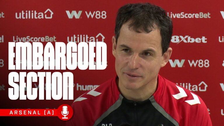 Arsenal Away Press Conference Embargoed Section