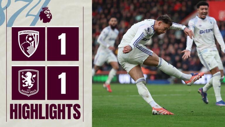 Rogers on target again Bournemouth 1-1 Aston Villa Premier League Highlights
