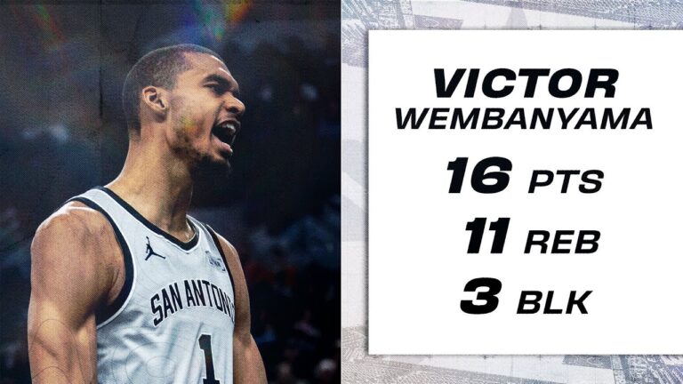 Victor Wembanyama Double-Double Full Highlights