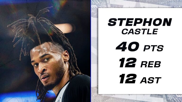 Stephon Castle Makes History 40-Point Triple-Double Highlights