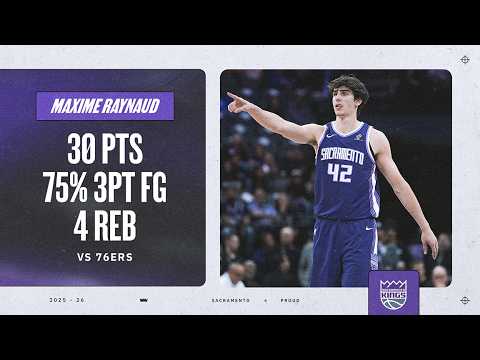 Mad Max 2nd Consecutive 30 PT Game! Maxime Raynaud Highlights vs 76ers