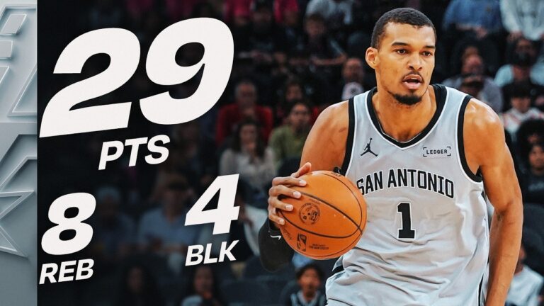 Victor Wembanyama Does It All (29 PTS & 4 BLKS) in Spurs 4th Win in A Row March 8, 2026