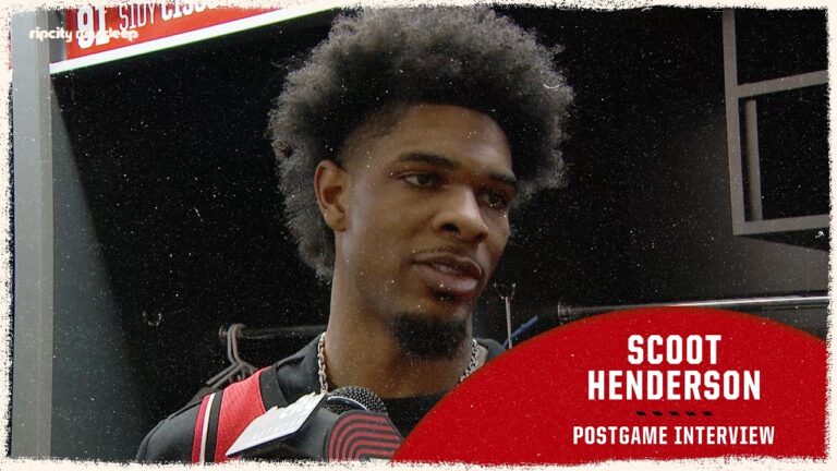 Scoot Henderson Talks About His Performance Tonight In Win vs Pacers Trail Blazers March 8, 2026