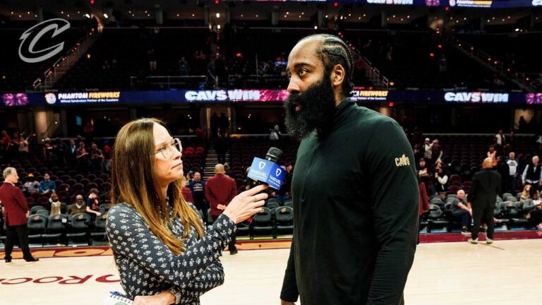 Cavs vs Sixers James Harden with Serena Winters 03.09.2026
