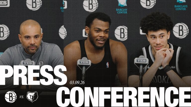 Jordi Fernandez, Day’Ron Sharpe and Nolan Traore on Nets Victory vs. Memphis