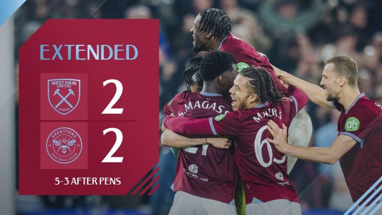 Hammers Through on Penalties! West Ham 2-2 Brentford (5-3 after pens) FA Cup Highlights