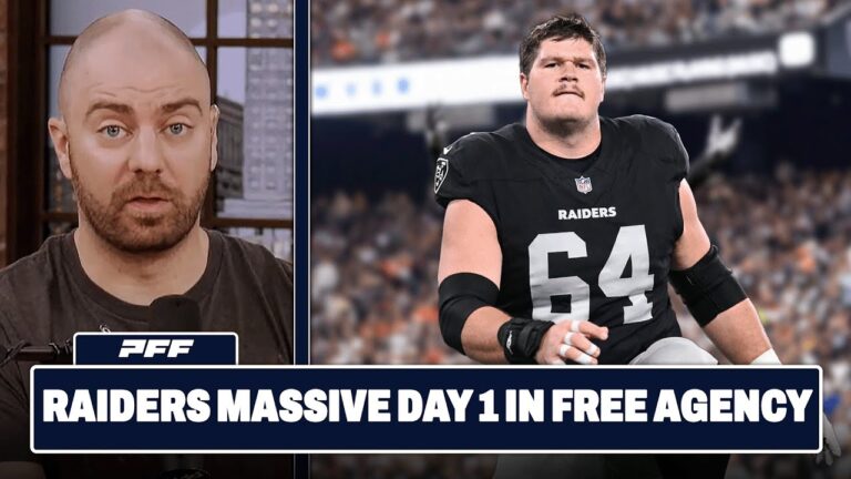 Las Vegas Raiders 3 ROUND MOCK DRAFT & MASSIVE Day 1 In Free Agency PFF NFL Show