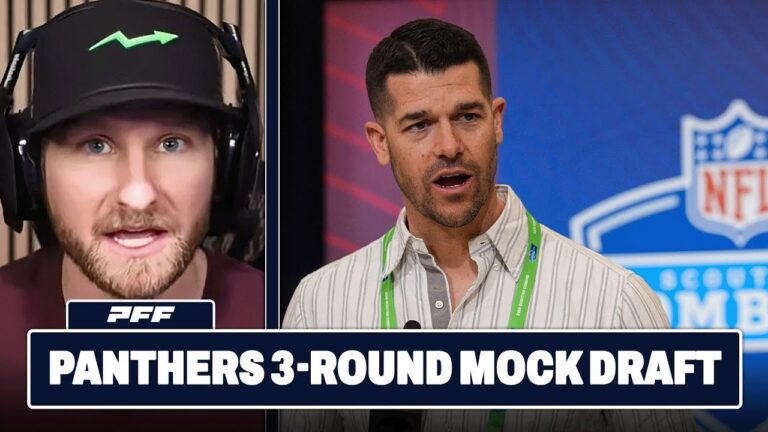 Carolina Panthers 3-Round Mock Draft! PFF NFL Show