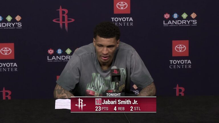 Press Conference by Jabari Smith Jr. vs Raptors
