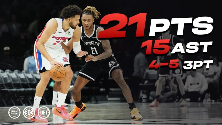 Highlights – Cade Cunningham: 21 PTS 15 AST 4-5 3PT nba pistons cadecunningham