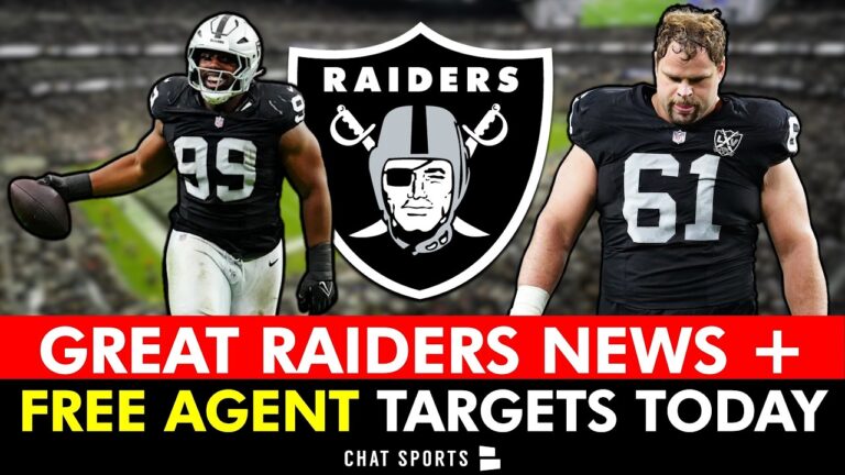 Raiders Fans Just Got GREAT NEWS NFL Free Agent Targets Today