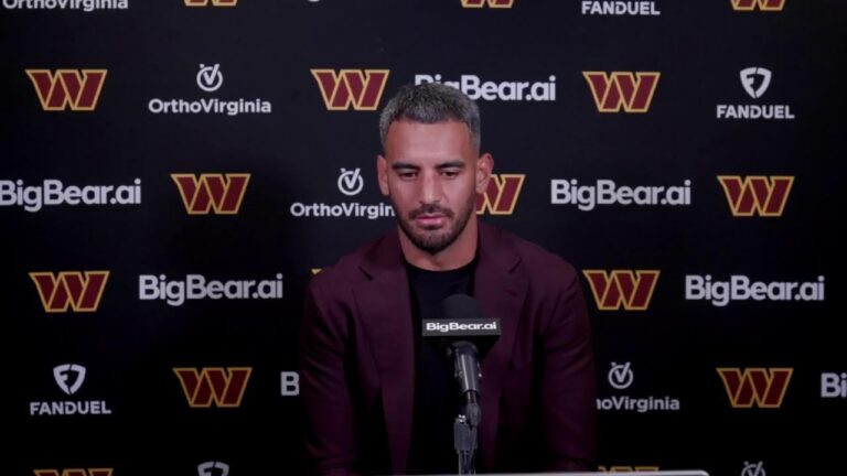 LIVE: QB Marcus Mariota Speaks to the Media After Re-Signing Washington Commanders