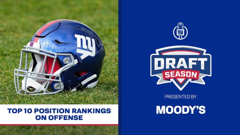 Top 10 Position Rankings on Offense Draft Season New York Giants