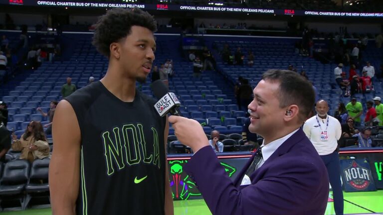 Trey Murphy III on Dejounte Murray, Brandon Ingram On-court Postgame Interview vs. Raptors 3 11 26