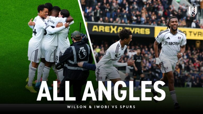 ALL ANGLES WILSON SUBLIME VOLLEY &amp IWOBI SIDE FOOT BEAUTY GOALS FROM SPURS VICTORY