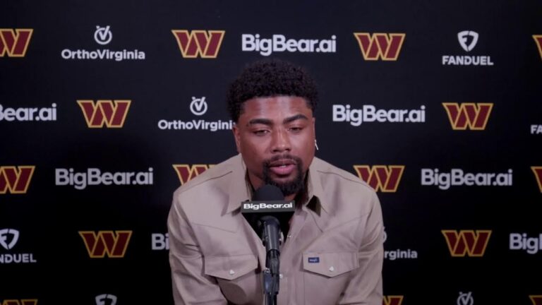 LIVE: WR Treylon Burks Speaks to the Media After Re-Signing Washington Commanders
