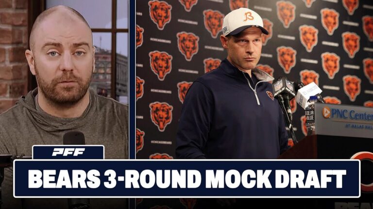 Chicago Bears 3-Round Mock Draft PFF NFL Show